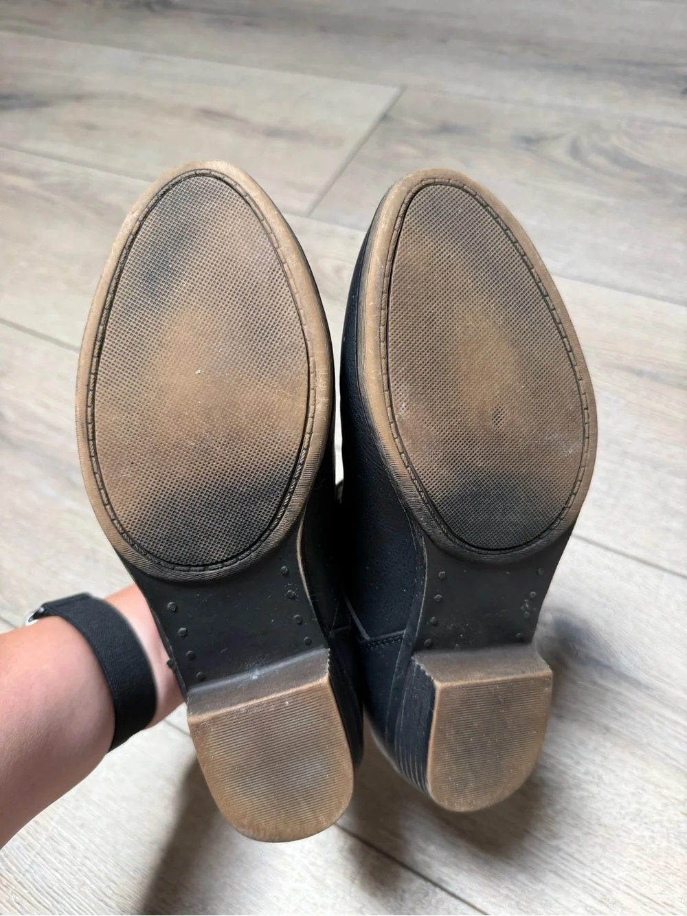 Women's Black Ankle Boots with Wrapped Strap Detail